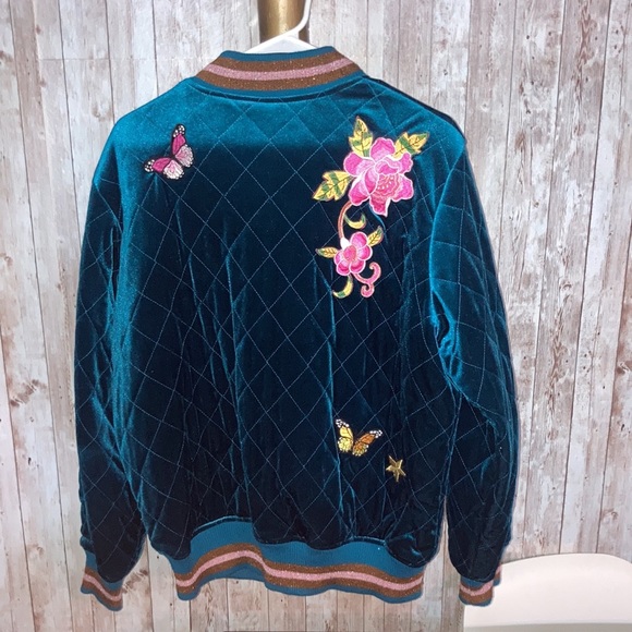 Size 8 ASOS Turquoise Bomber Jacket (Limited Edition) - Picture 3 of 10